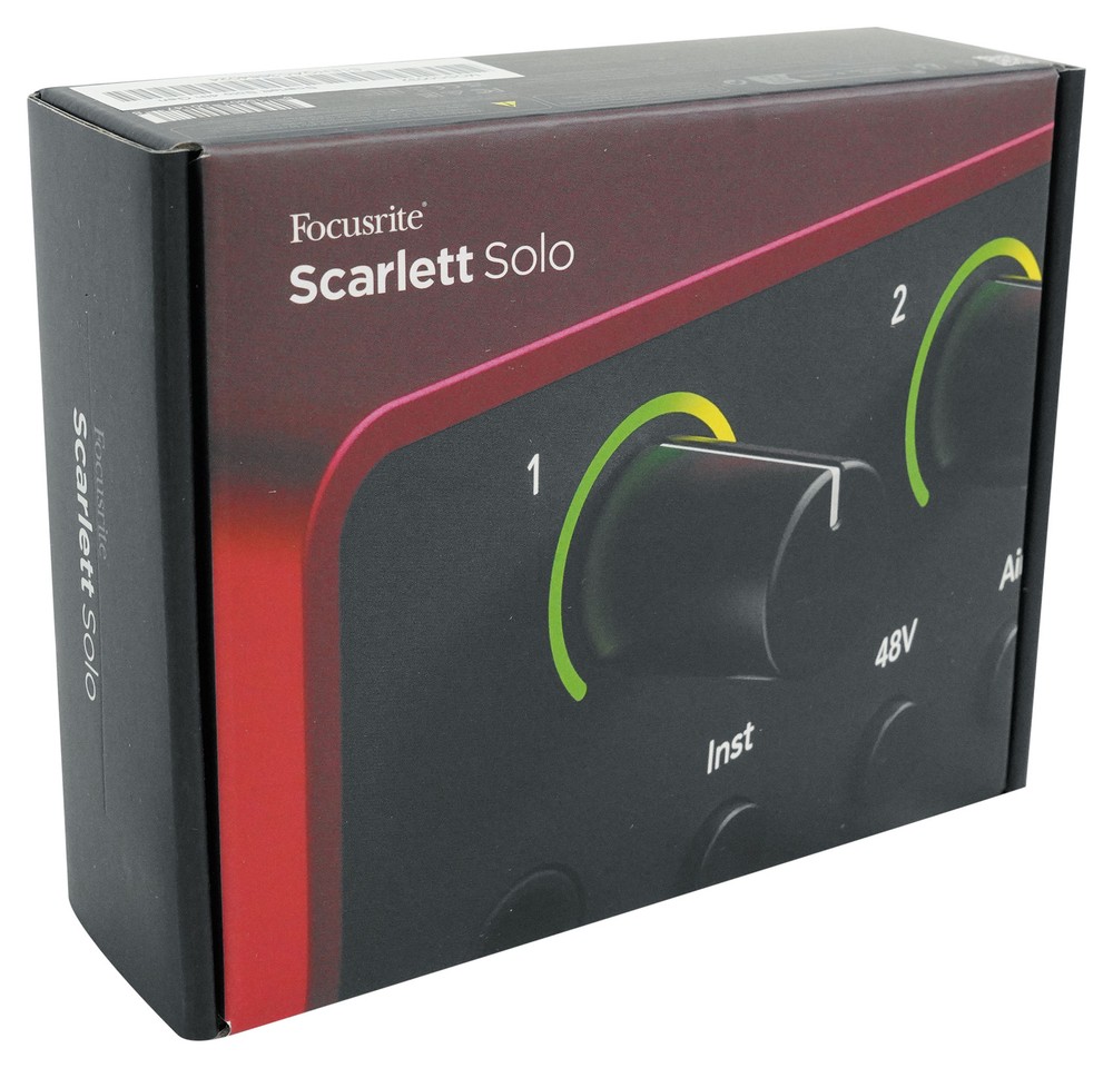 Focusrite Scarlett Solo 4th Gen Studio Recording USB Audio Interface+Software