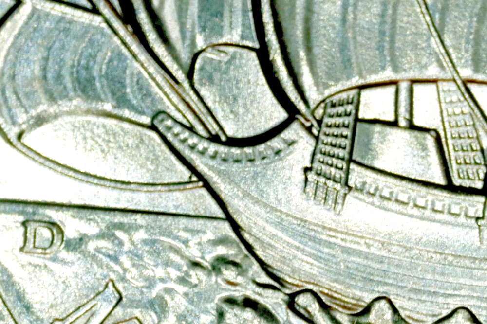 2026 P Mayflower Compact Quarter with a Struck-Through and Feeder Finger Errors