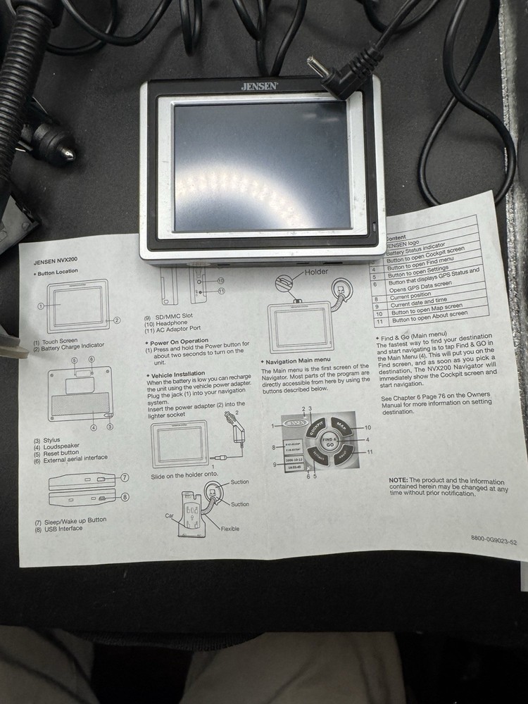 TOUCH&GO NAVIGATEUR AUTOMOBILE PORTABLE