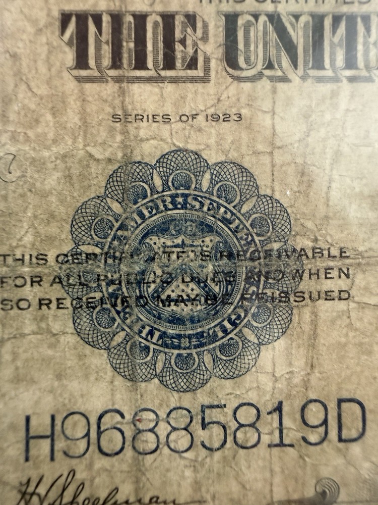 1923 One Silver Dollar Certificate - Large Size - U.S. Mint Note