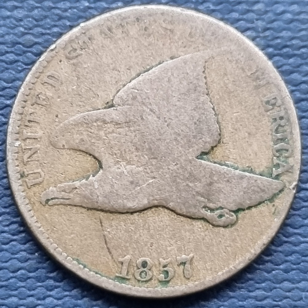 1857 Flying Eagle Cent 1c Circulated #70363