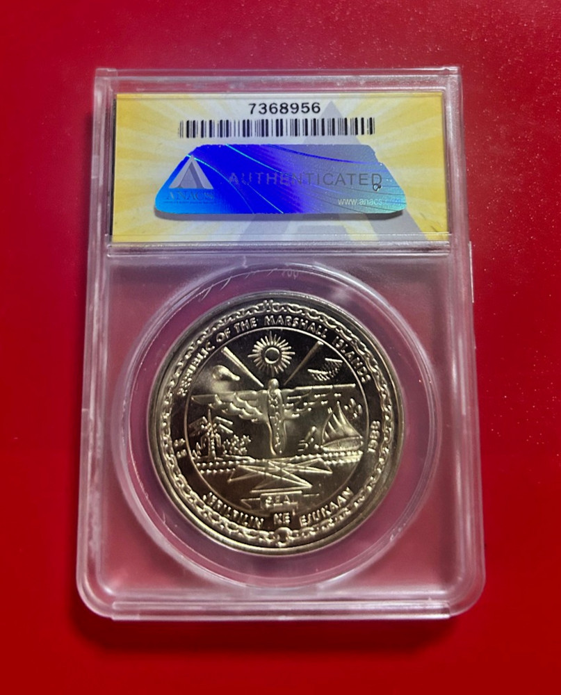 1988 $5 MARSHALL ISLANDS SPACE SHUTTLE DISCOVERY ANANS MS 68