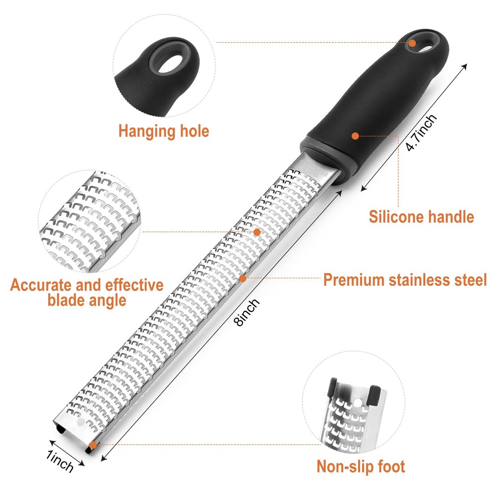 Stainless Steel Lemon Zester Cheese Grater for Lime Cheese Kitchen Tool