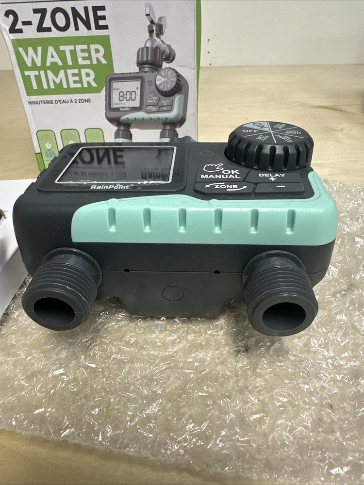 Rainpoint 2-Zone Digital Sprinkler Timer Hose Water Timer , MODEL #ITV201P