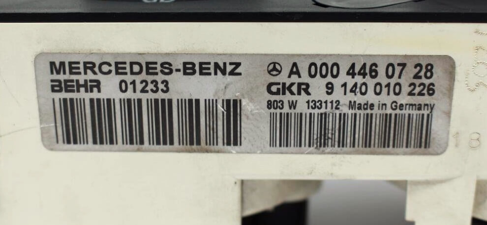 Mercedes Atego 815 Heater Controls