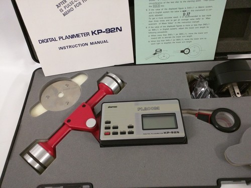 Placom Digital Planimeter KP92N In Case Instruction Manual Complete