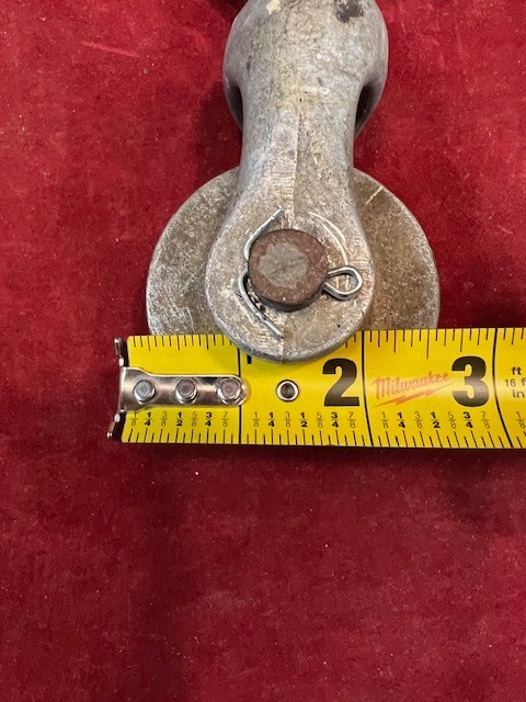 Vintage Crosby-Laughlin cast swivel Hook Pulley