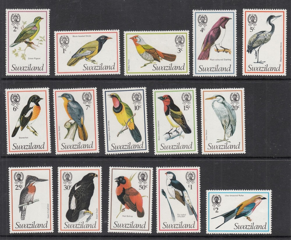 Swaziland: Birds, mounted mint set, 1976