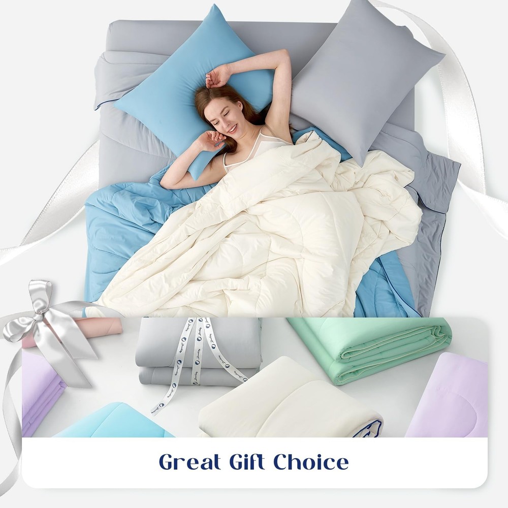 Dream Valley® Outlast® Cooling Comforter, Throw Size, Breathable NASA-