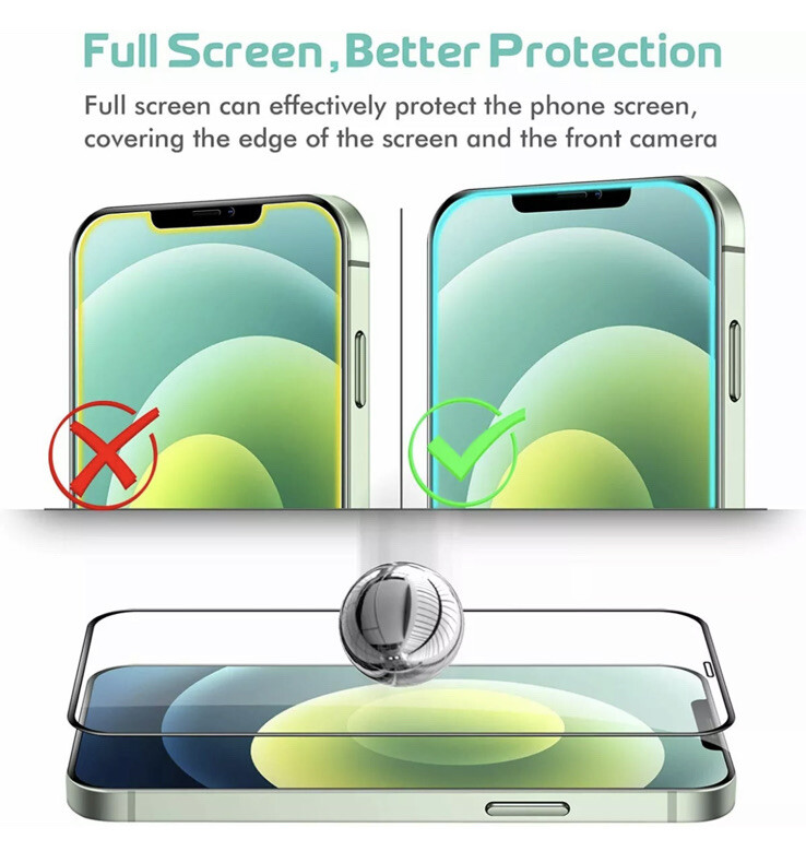 (3 PACK) Screen Protector Compatible iPhone 12/12 Pro 6.1inch Full Coverage