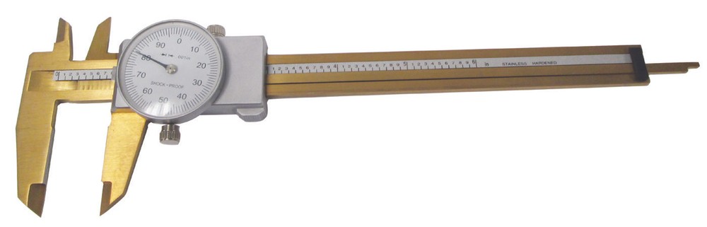 0 - 6" Shock / Dust Proof TiN Coated Dial Caliper
