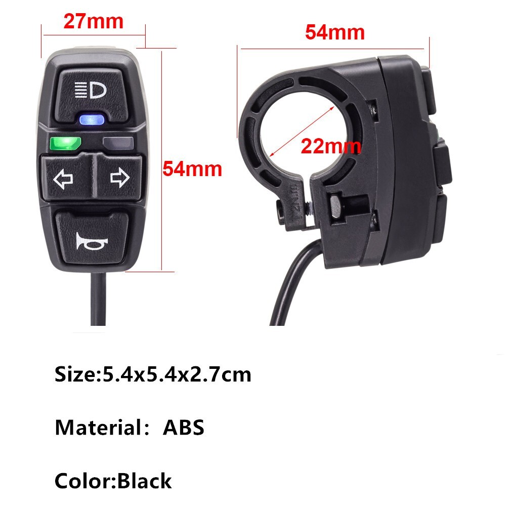 Motorcycle Handlebar HeadLight Horn Button Turn Signal Fog Light Control Switch