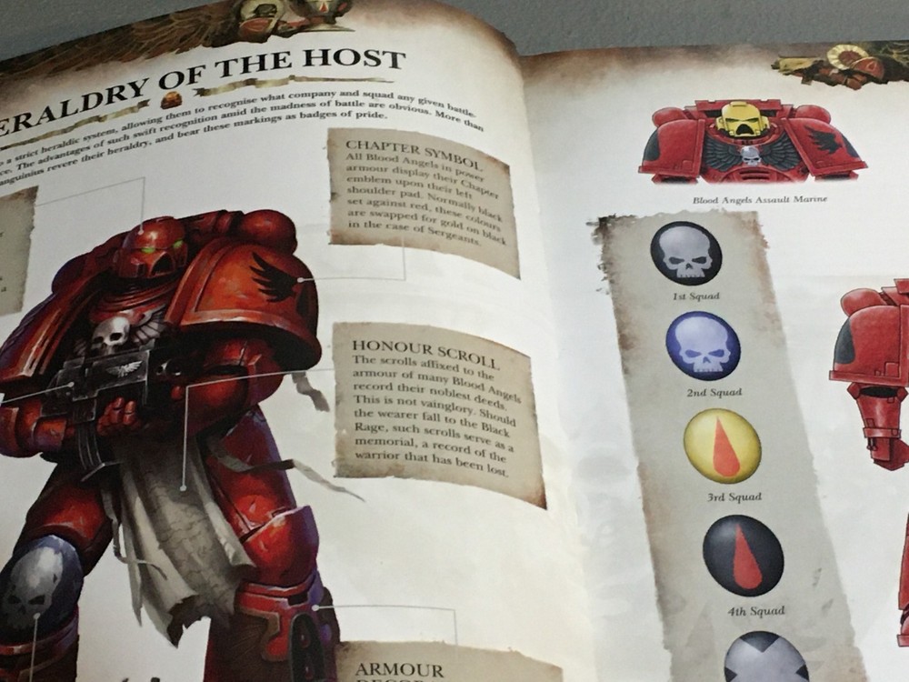 BOOK WARHAMMER 40K CODEX BLOOD ANGELS HB USED HARDBACK