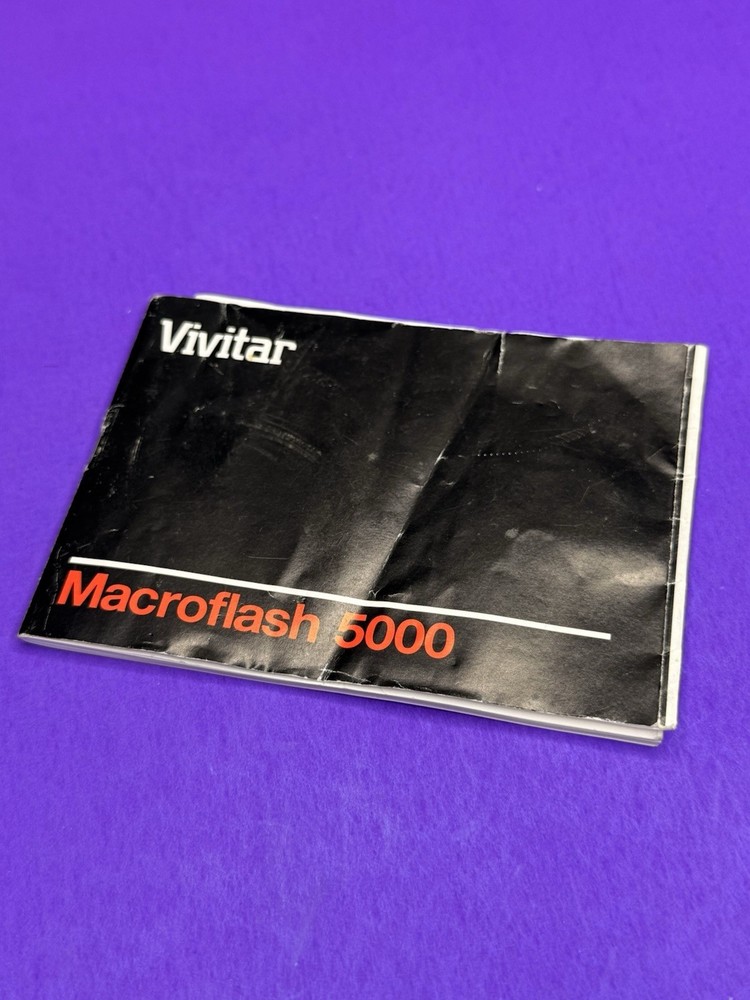 Vivitar Macroflash 5000 Booklet Instructions 1989