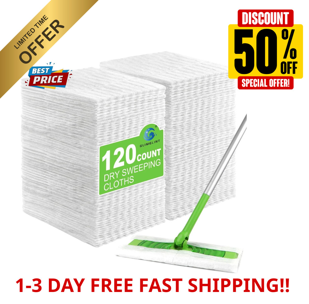 Dry Sweeping Cloths Pads Compatible with Swiffer Sweeper- Disposable Duster Refi