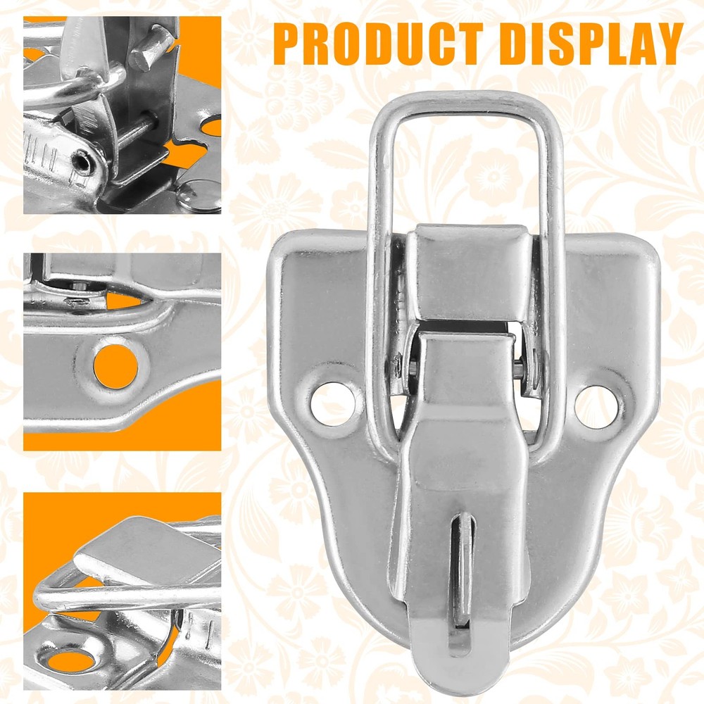 Zorfeter 2Pcs Modern Silver Style Duckbilled Hasp Clasp Latch Lock Box