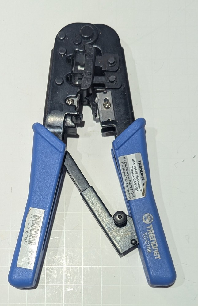 Professional Crimp Tool TC-CT68 With Cutter/ Stripper, by TRENDNET