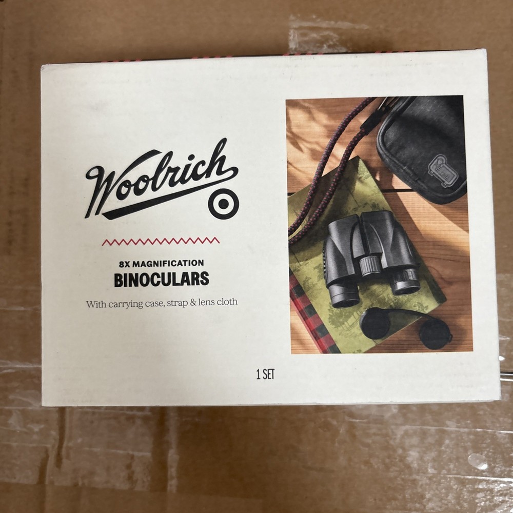 Woolrich Binoculars 8x Magnification Binoculars with Case & Strap Compact