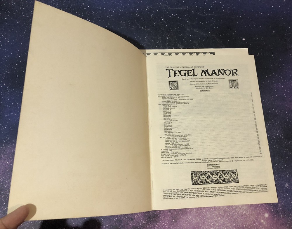 The Original Tegel Manor Revised Expanded Bledsaw Erickson ONLY 1 Map 1989 READ