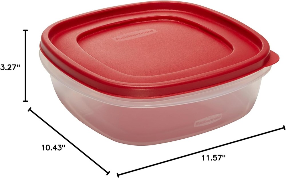 Easy Find Lids Food Storage Container, 9 Cup, Racer Red
