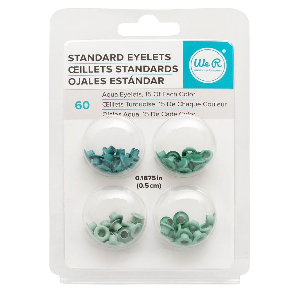We R Memory Keepers WER-ES-41577 Eyelets Standard 60/Pkg-Aqua