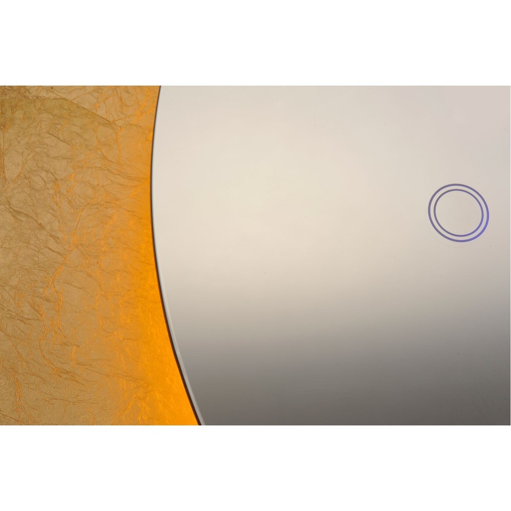 ET2 Contemporary Lighting E42036-GLBK Floating Wall Mirror Gold Leaf and Black