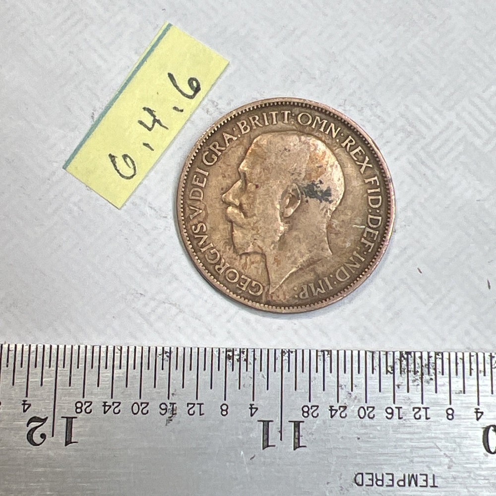 1924 British Half Penny - Free Shipping