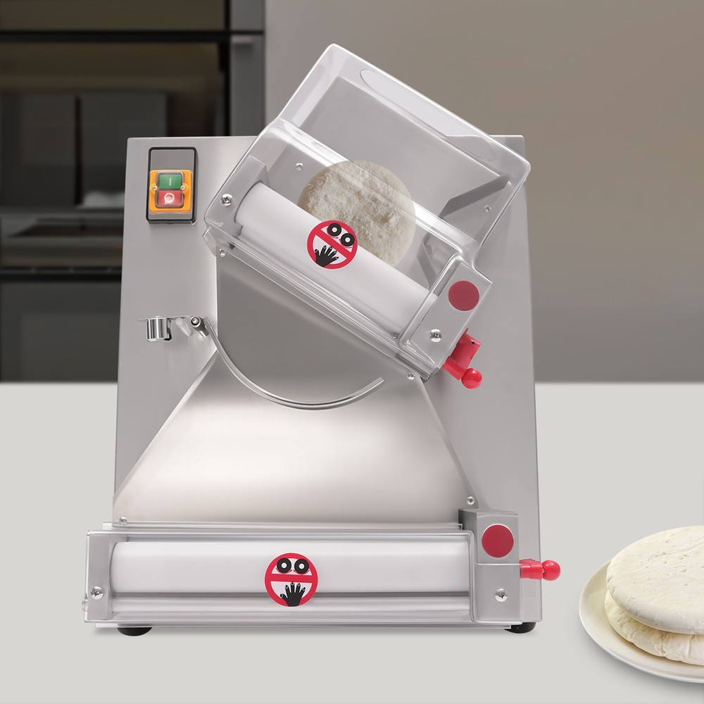 Pastry Pizza Maker 4"-16" Electric Dough Roller Sheeter Press Making Machine