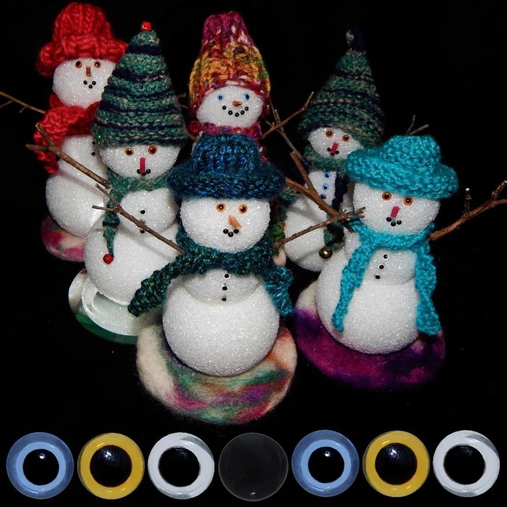 Assorted Amber Glass Eyes Kit for Crafting