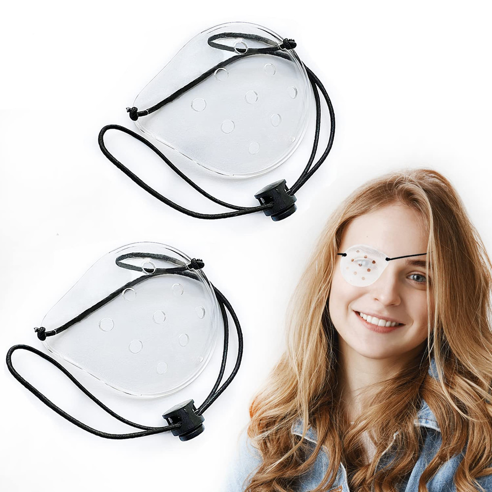 Eye Shield, 2 Pcs Plastic Eye Shield Eye Patch for Eye Protection Eye Surgery Co