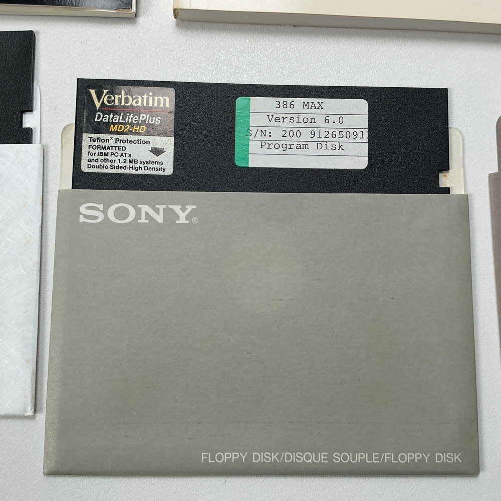 386 Max Version 6 for IBM PC Vintage Memory Management Computer Software 1991