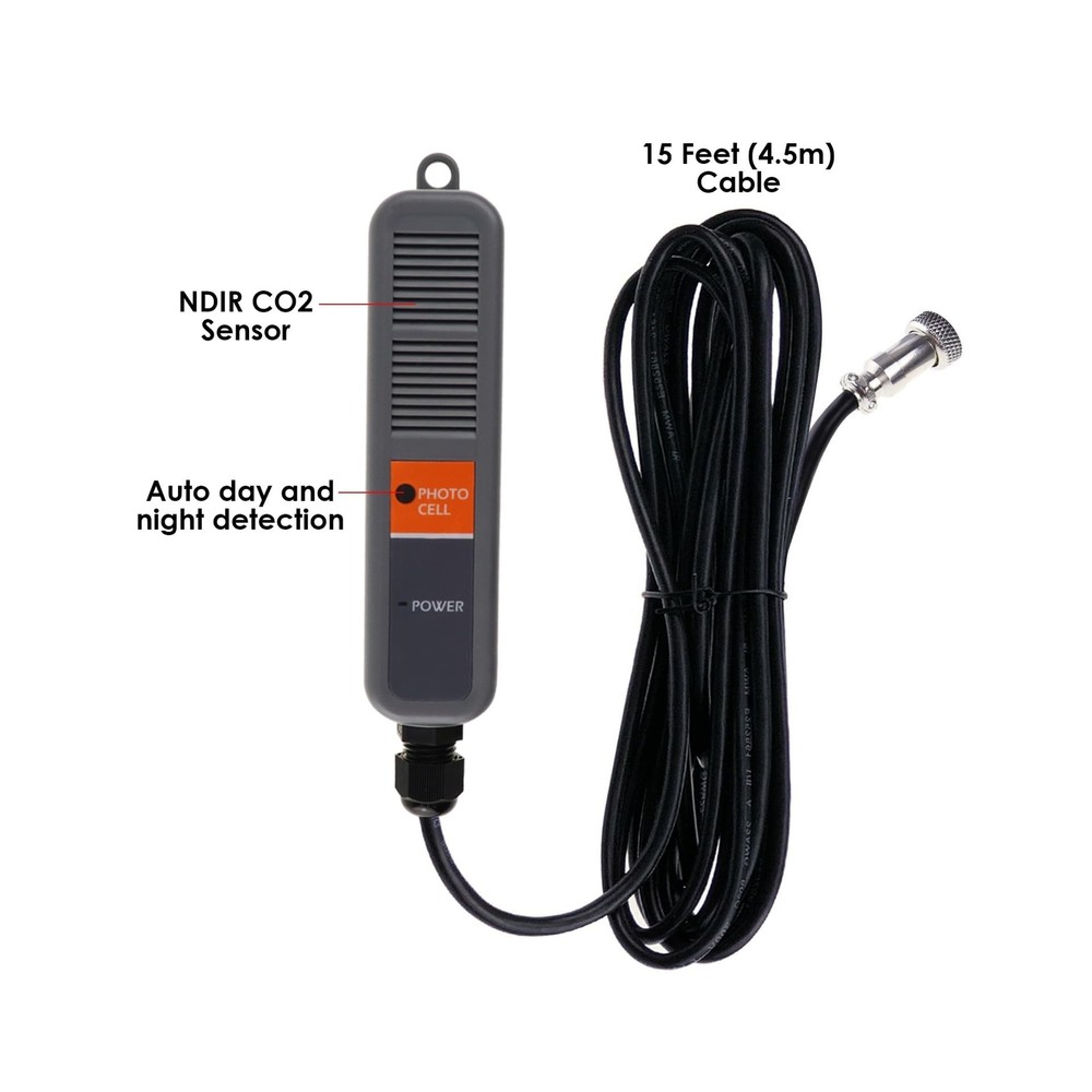 CO2 Controller Carbon Dioxide Controller CO2 Meter Monitor Day and Night Rela...