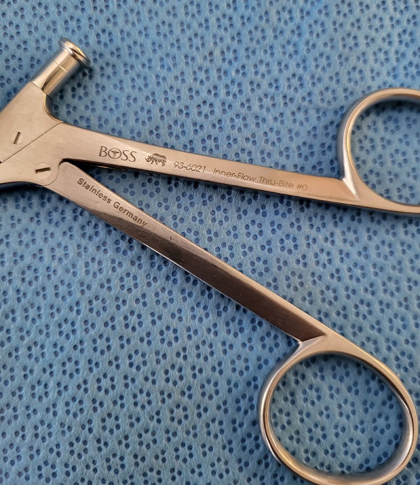 Boss 93-6021 Thru-Bite Inner-Flow Blakesley, Straight, #0