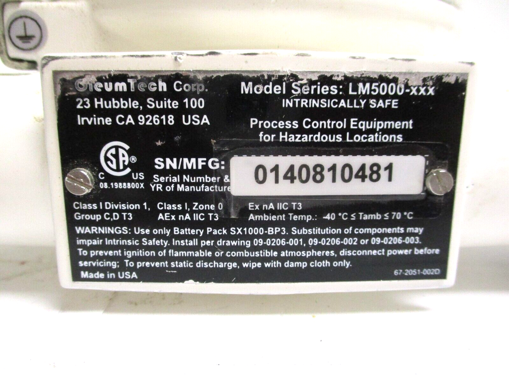 OLEUM TECH, LM-5000-WDG, WIRELESS LEVEL TRANSMITTER, BATTERY OPERATED