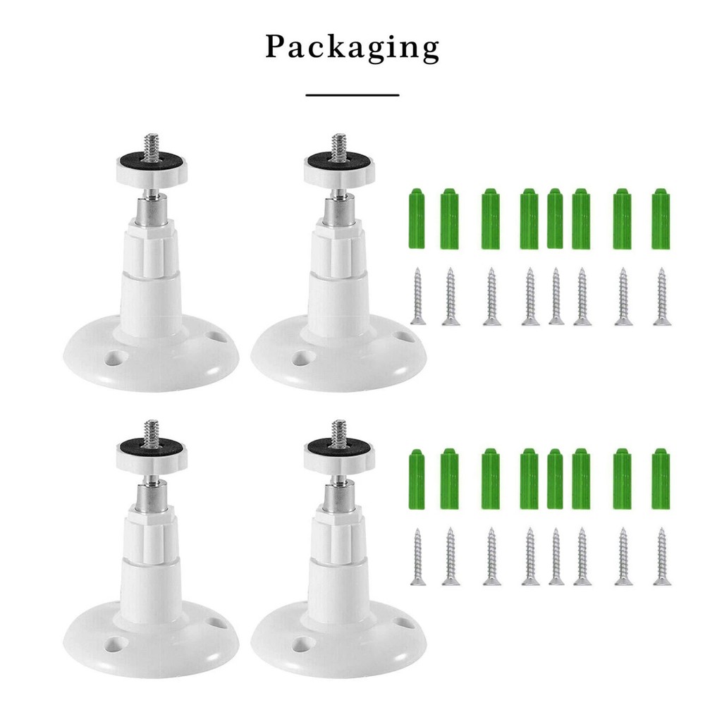 For Arlo Security Camera Wall Bracket 4 Set Adjustable Mount for Pro Series ABS