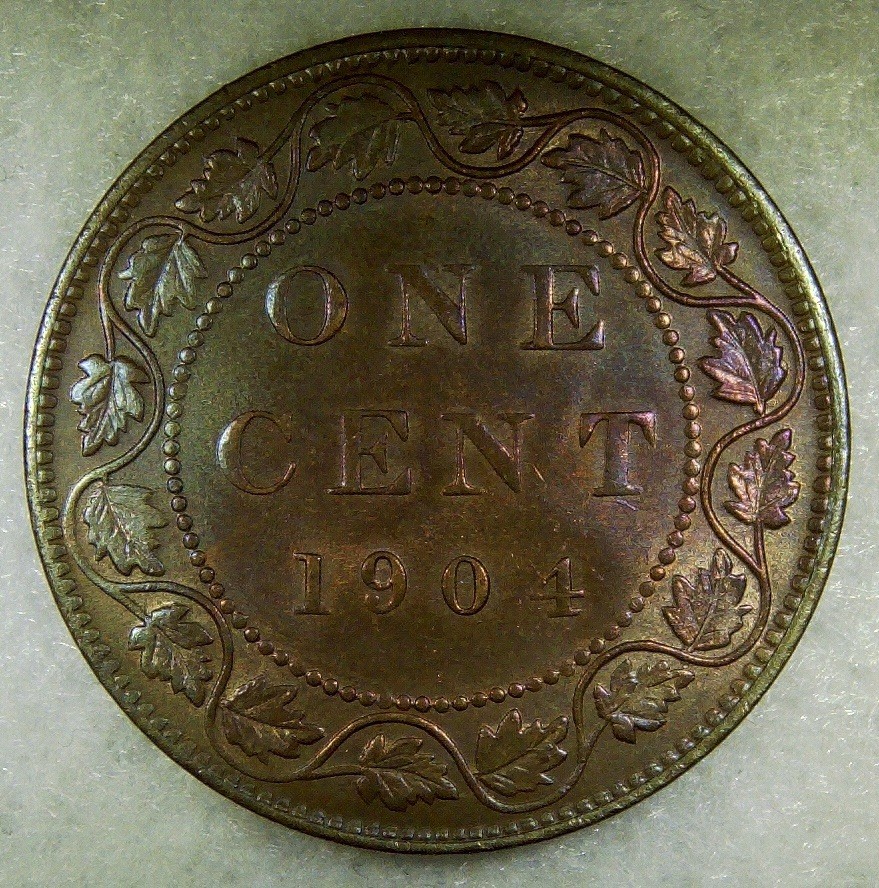 1904 Canada Cent Mint State Attractively Toned