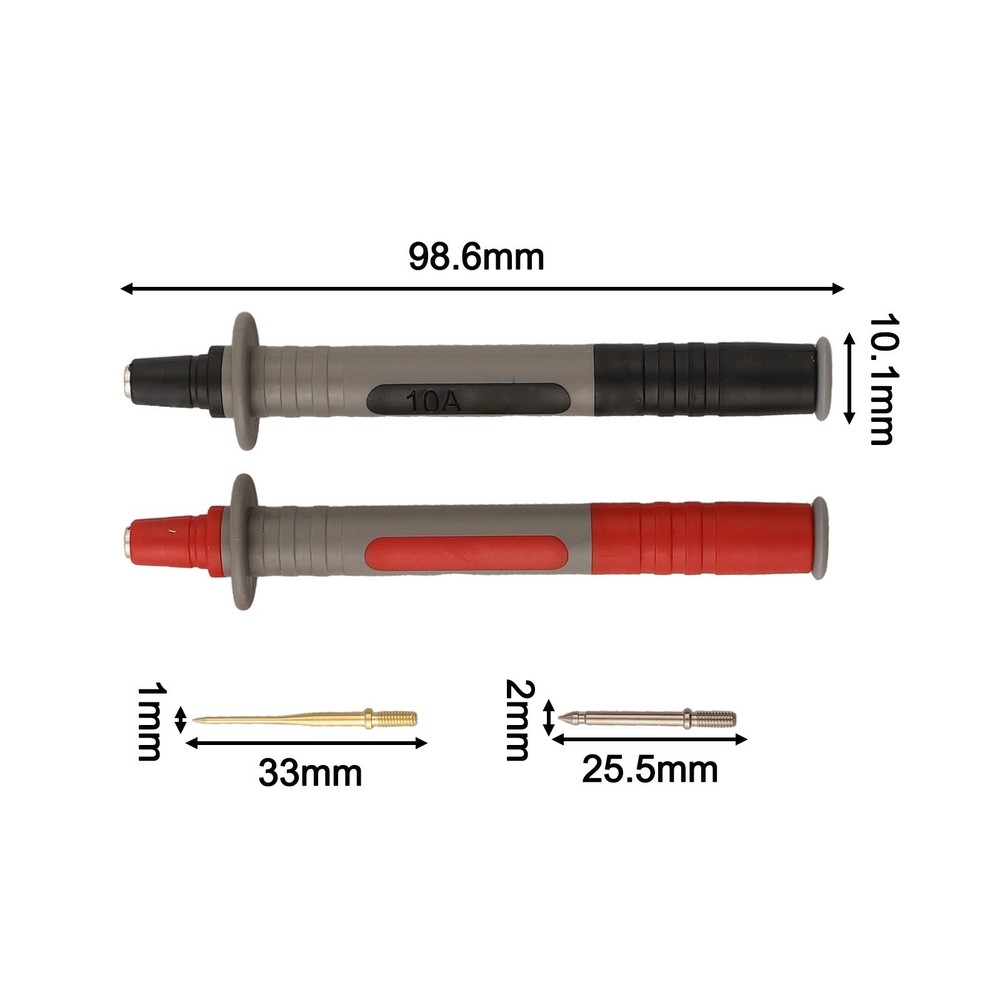 Innovative Design 2pcs Multimeter Probes Featuring Replaceable Needles