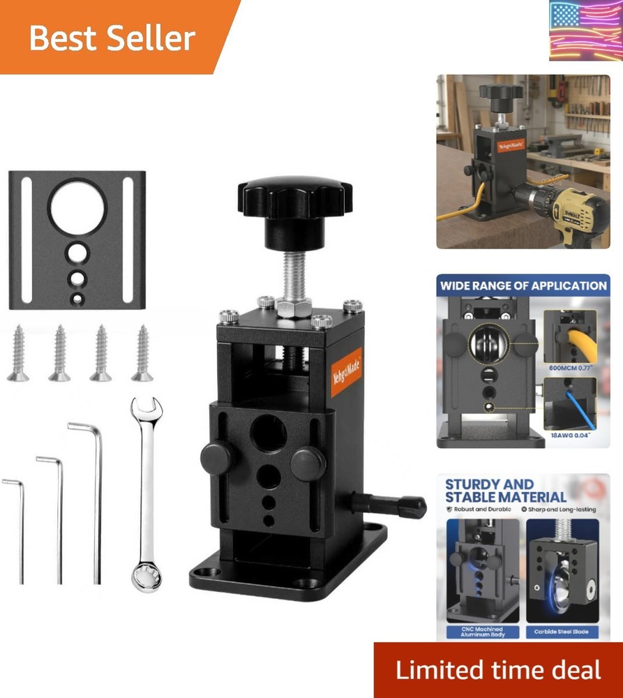 YohgoMade Drill-Powered Wire Stripper Machine, Heavy-Duty Aluminum Alloy, Cop...