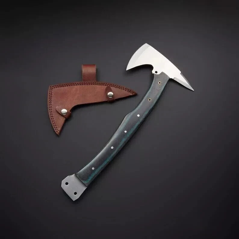 CUSTOM HANDMADE TOMAHAWK BATTLE READY AXE VIKING AXE CARBON STEEL AXE&SHEATH