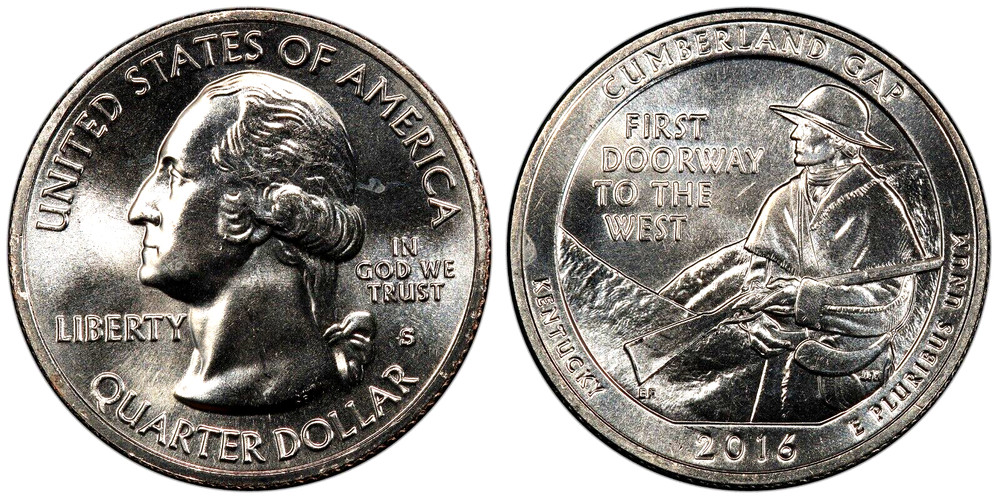 2016 S Cumberland Gap  ATB Quarters   GEM BU  From US Mint Rolls