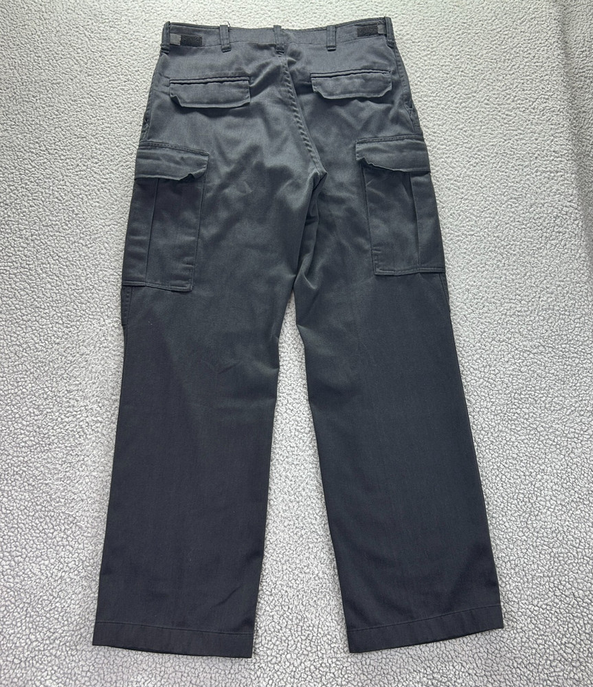 Transcon MFG Utility Uniform Trouser Mens Size 36 Black Twill Work Cargo Pockets