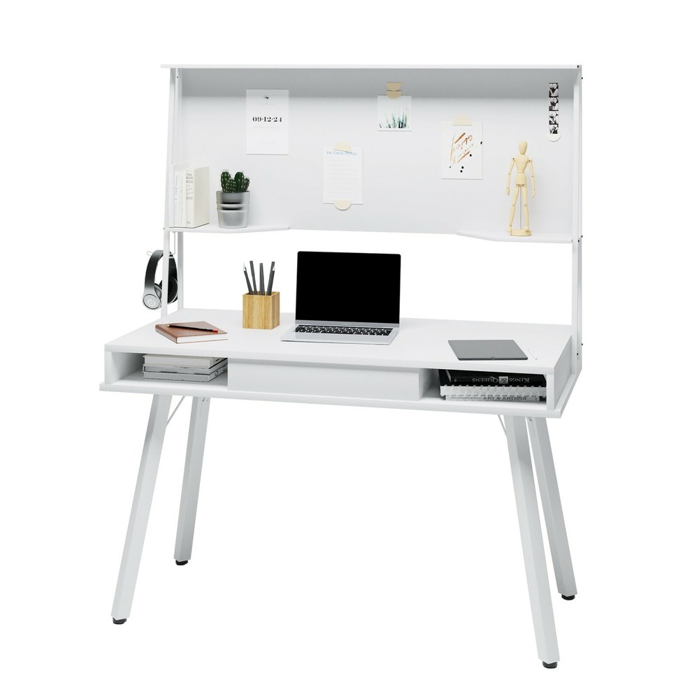 Techni Mobili Study Desk Computer Workstation w/ Multiple Storages & Whiteboard