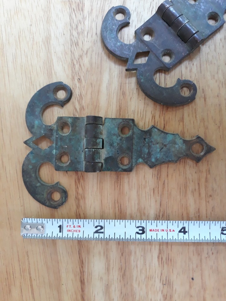 Pair Antique Metal Hinges 357