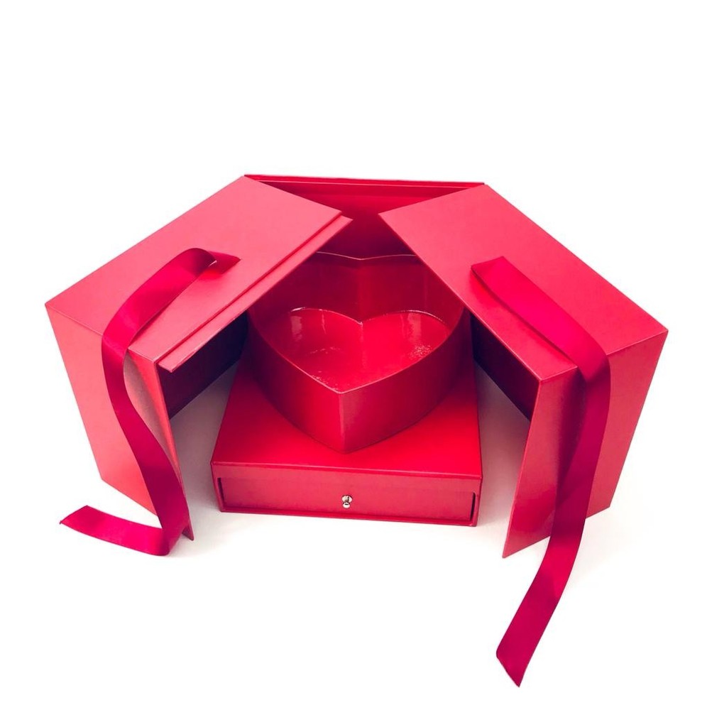 Large Square Surprise Flower Box - Various Colors | W7777
