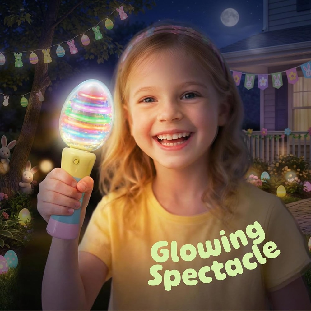 ArtCreativity 7.5 Inch Easter Egg Magic Ball Wand Light Up LED Toy