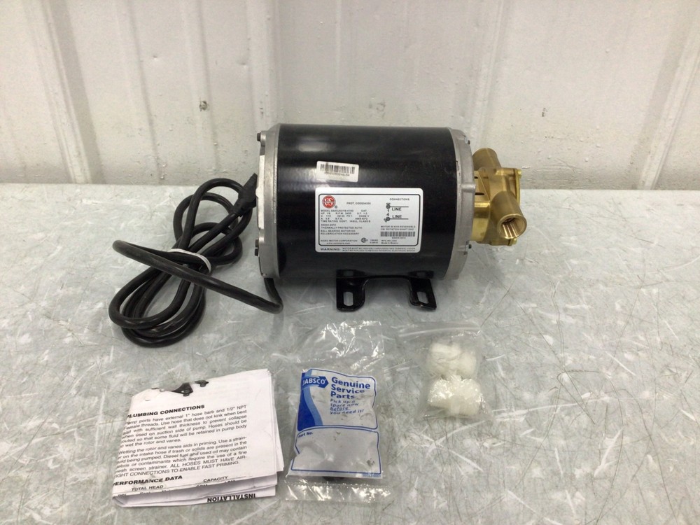 JABSCO - 18685-0000 Vane Pump 115V AC 7.9 gpm  1/8 hp.  1/2 in Barbed