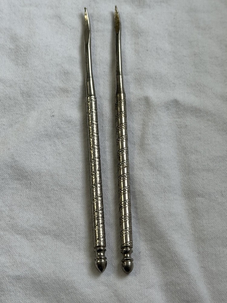 Vintage Antique Silver Nutcracker Picks(2) Collectibles