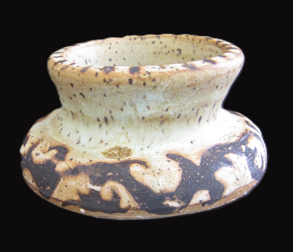 Small Planter Pot Hand Made Studio Glazed Pottery Decorated Signed 4”