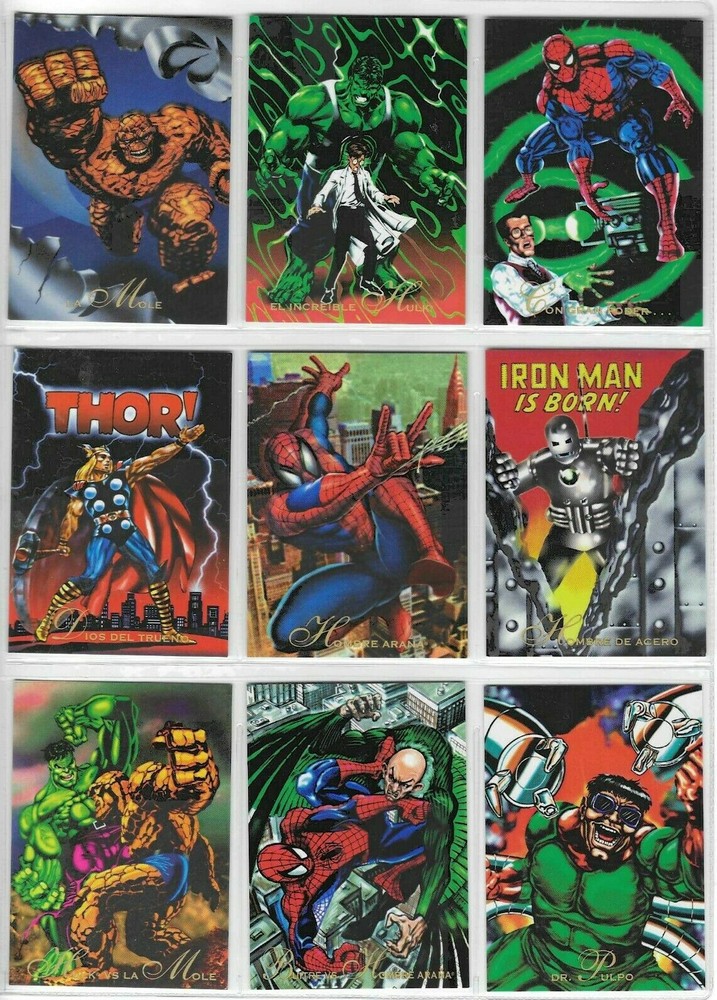 1995 Marvel Pepsicards Binder + Full Set Basic + Specials + Holograms Reprint #1