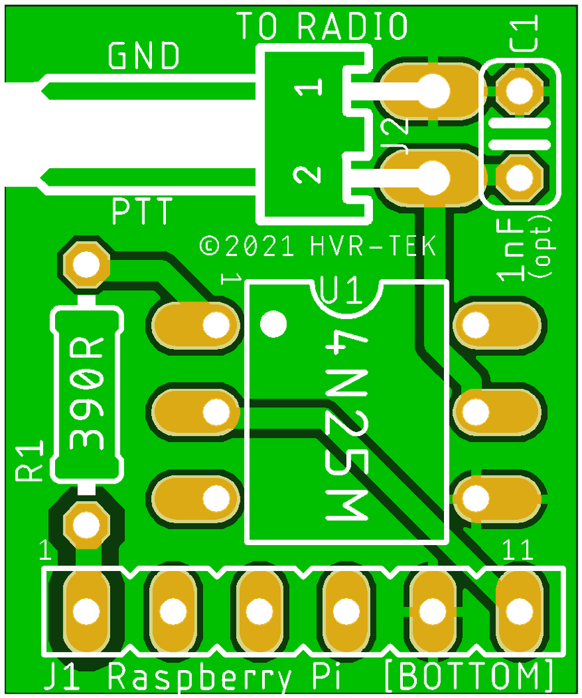 PiHat Ham Radio PTT Trigger/Isolator Board for Raspberry Pi
